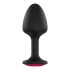 Dorcel Geisha Plug Ruby XL - růžové anální dildo s kamínky (černé)