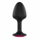 Dorcel Geisha Plug Ruby XL - růžové anální dildo s kamínky (černé)