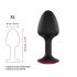 Dorcel Geisha Plug Ruby XL - růžové anální dildo s kamínky (černé)