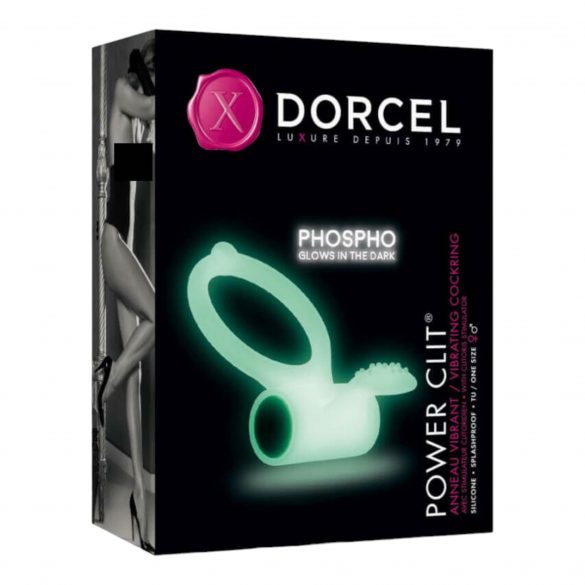 Dorcel - vibrační kroužek na penis, svítící ve tmě (bílý)