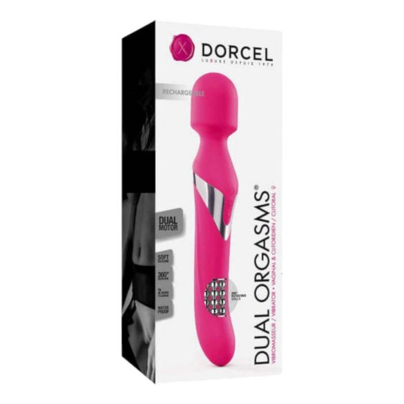 Dorcel Dual Orgasms - nabíjecí, masážní vibrátor 2in1 (růžový)