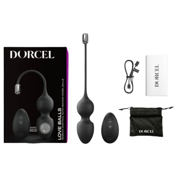 Dorcel Boules d'Amour - duo de boules de geisha rechargeables et magnétiques (noires)