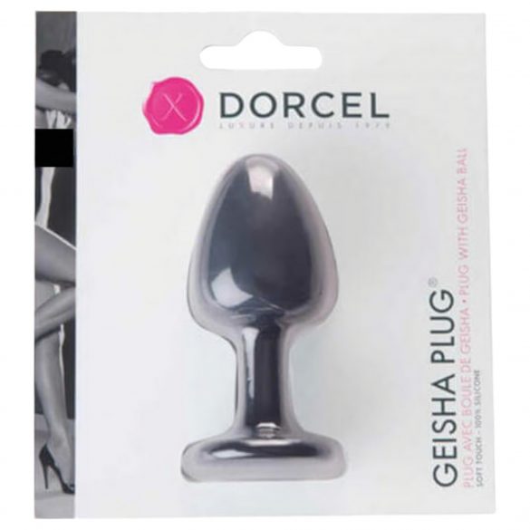 Dorcel Geisha Plug M - anální dildo s kuličkami (černé)