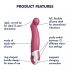 Satisfyer Petting Hippo - oplaadbare, waterdichte vibrator (magenta)