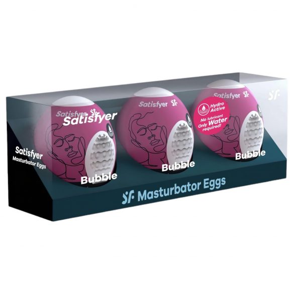 Satisfyer Egg Bubble - ensemble d'œufs de masturbation (3 pièces)