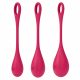 Satisfyer Yoni Power 1 - Geishaballetjes set - rood (3-delig)