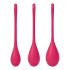 Satisfyer Yoni Power 1 - Geishaballetjes set - rood (3-delig)