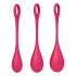 Satisfyer Yoni Power 1 - Geishaballetjes set - rood (3-delig)