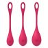 Satisfyer Yoni Power 1 - Geishaballetjes set - rood (3-delig)