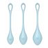 Satisfyer Yoni Power 2 - geishaballen set - blauw (3-delig)