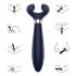 Satisfyer Plaisir Infini - vibromasseur pour couple rechargeable et étanche (bleu)