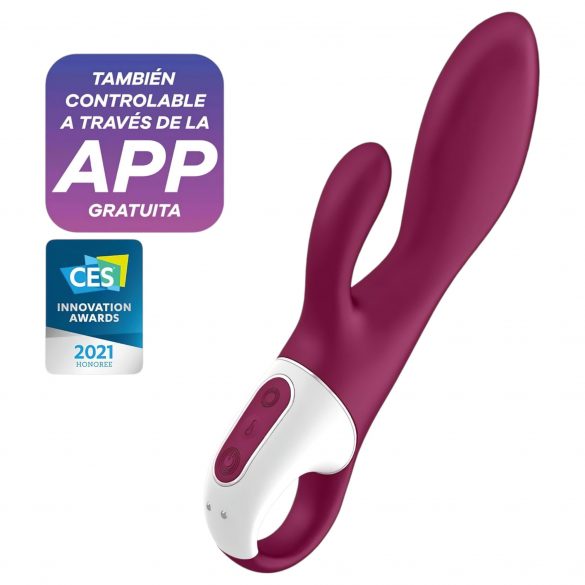 Satisfyer Heated Affair - nabíjecí vibrátor s ohřevem a ramenem na klitoris (červený)