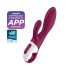 Satisfyer Heated Affair - vibromasseur rouge chauffant avec bras pour le clitoris