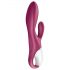 Satisfyer Heated Affair - vyhřívací, vibrátor s dráždidlem na klitoris (červený)