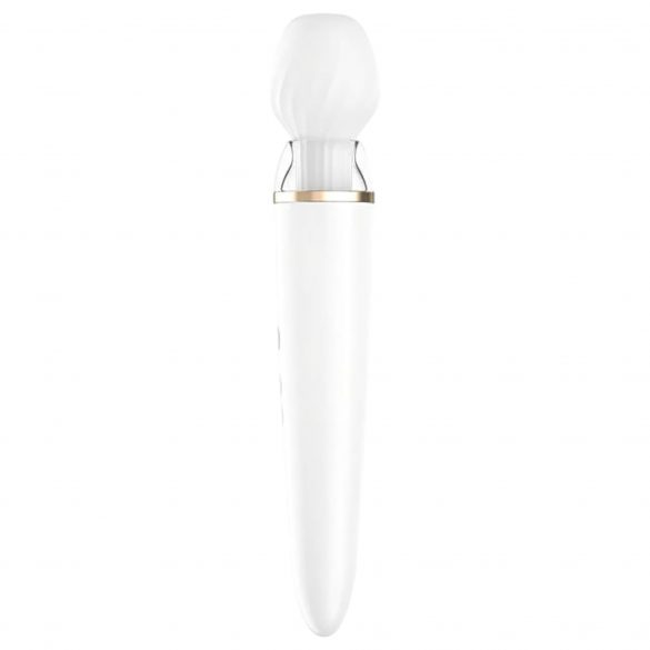 Satisfyer Double Wand-er - inteligentní, nabíjecí masážní vibrátor (bílý)