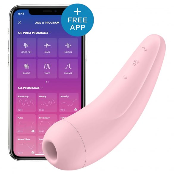 Satisfyer Curvy 2+ - stimulateur clitoridien à vagues d'air intelligent (rose)