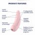 Satisfyer Curvy 2+ - stimulateur clitoridien à vagues d'air intelligent (rose)