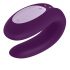 Satisfyer Double Joy - vibromasseur couple intelligent, rechargeable, étanche (violet)