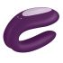 Satisfyer Double Joy - vibromasseur couple intelligent, rechargeable, étanche (violet)