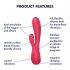 Satisfyer Mono Flex - slimme waterdichte vibrator (rood)