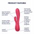 Satisfyer Mono Flex - nabíjecí, vodotěsný smart vibrátor (červený)