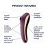 Satisfyer Dual Kiss - 2en1, vibromasseur rechargeable pour vagin et clitoris (violet)