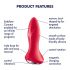 Satisfyer Rotator Plug 1 - vibromasseur anal à perles rechargeable (rouge)