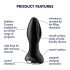 Plug Rotatif 2 Satisfyer - vibrateur anal à perles rechargeable (noir)