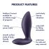 Satisfyer Power Plug - slimme anale vibrator (paars)