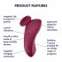 Satisfyer Sexy Secret - nabíjecí, vodotěsný smart vibrátor na klitoris (bordový)