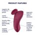 Satisfyer Sexy Secret - culotte vibrante intelligente et étanche (bordeaux)