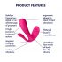 Satisfyer Top Secret Plus - vibromasseur intelligent 3 branches (rose)