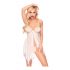 Penthouse Lieve Beest - roze babydoll en string (wit) - M/L