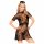 Penthouse Poison Cookie - robe en dentelle, string et accessoire pour cheveux (noir) - M/L