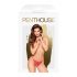 Penthouse Escapade Sensuelle - string en dentelle ouvert avec nœud (rouge)