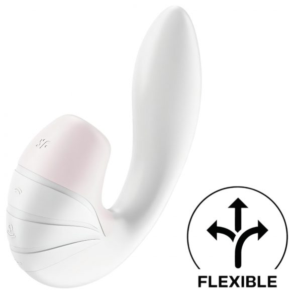 Satisfyer Supernova - akumulátorový, tlakový 2v1 vibrátor (bílý)