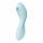 Satisfyer Curvy Trinity 5+ - slimme luchtstoot 2-in-1 vibrator (blauw)