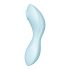 Satisfyer Curvy Trinity 5+ - slimme luchtstoot 2-in-1 vibrator (blauw)