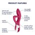 Satisfyer Embrace Me - oplaadbare clitorisstimulator (rood)