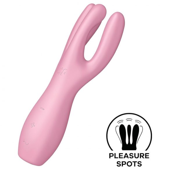 Satisfyer Threesome 3 - vibromasseur clitoridien rechargeable (rose)