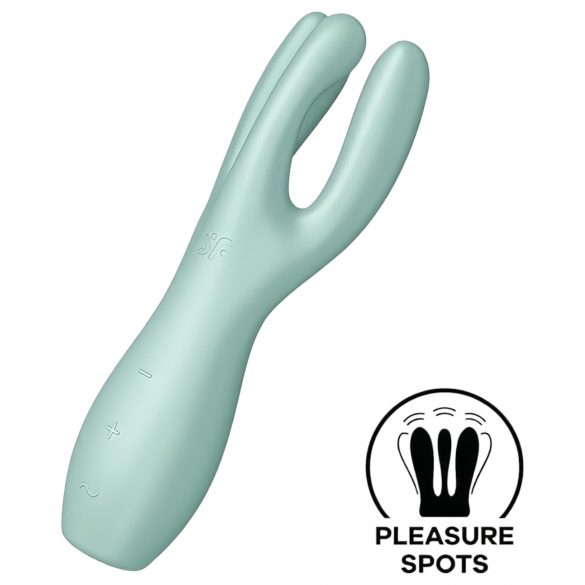 Satisfyer Threesome 3 - akumulátorový klitoridální vibrátor (mátový)