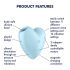 Satisfyer Cutie Heart - stimulateur clitoridien à ondes d'air rechargeable (bleu)