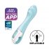 Satisfyer Air Pump Vibrator 5 - slimme opblaasbare vibrator (blauw)