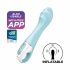 Satisfyer Air Pump Vibrator 5 - vibromasseur intelligent gonflable (bleu)