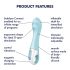 Satisfyer Air Pump Vibrator 5 - vibromasseur intelligent gonflable (bleu)