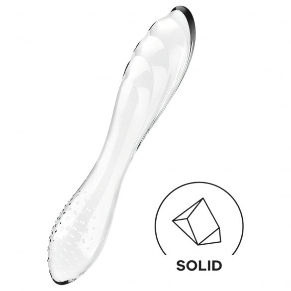 Satisfyer Cristal Éblouissant - Dildo en Verre à Double Extrémité (Transparent)