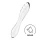 Satisfyer Cristal Éblouissant - Dildo en Verre à Double Extrémité (Transparent)