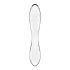 Satisfyer Dazzling Crystal 1 - skleněné dildo se dvěma konci (průsvitné)