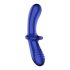 Satisfyer Double Crystal - Dildo en verre à double extrémité (bleu)