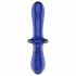 Satisfyer Double Crystal - Dildo en verre à double extrémité (bleu)